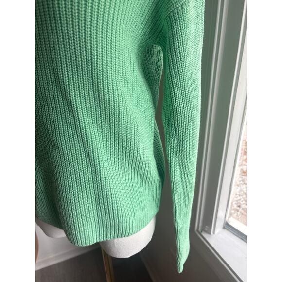 GAP Seafoam Green Knit Crew Neck Sweater Womens XS Cotton - Picture 6 of 9